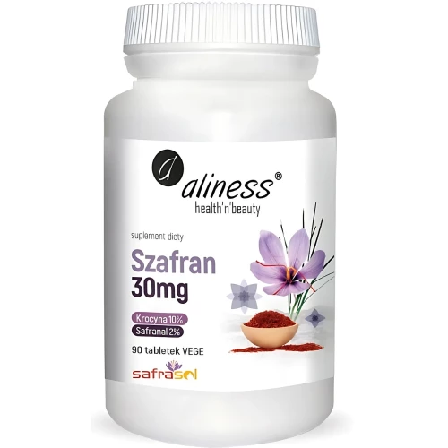 Aliness - Szafran Safrasol 2%/10% 30 mg - 90 tabletek Aliness - Szafran Safrasol 2%/10% 30 mg - 90 tabletek